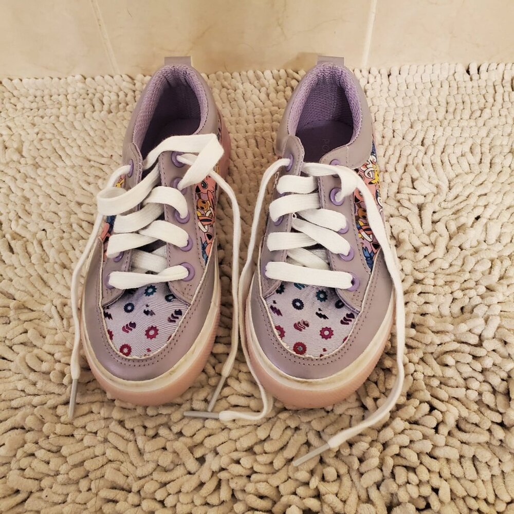 Ground Up Pokémon Low Sneaker - Lavender / Silver -- Excellent condition.